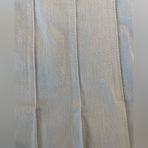 Babaton Light Blue Pleated Midi Skirt - Picture 7 of 11